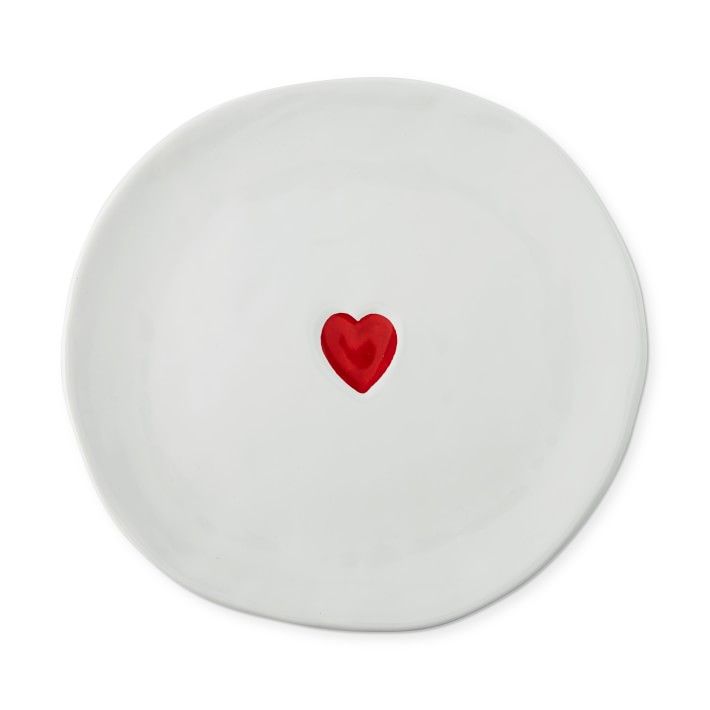 Valentine's Day Red Hearts Dinner Plate | Williams-Sonoma