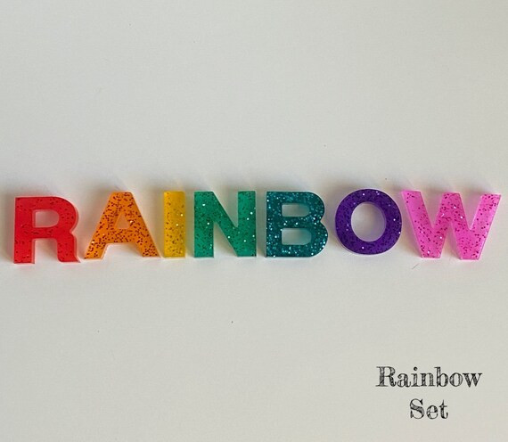Tinted Alphabet & Number Set | Etsy (US)