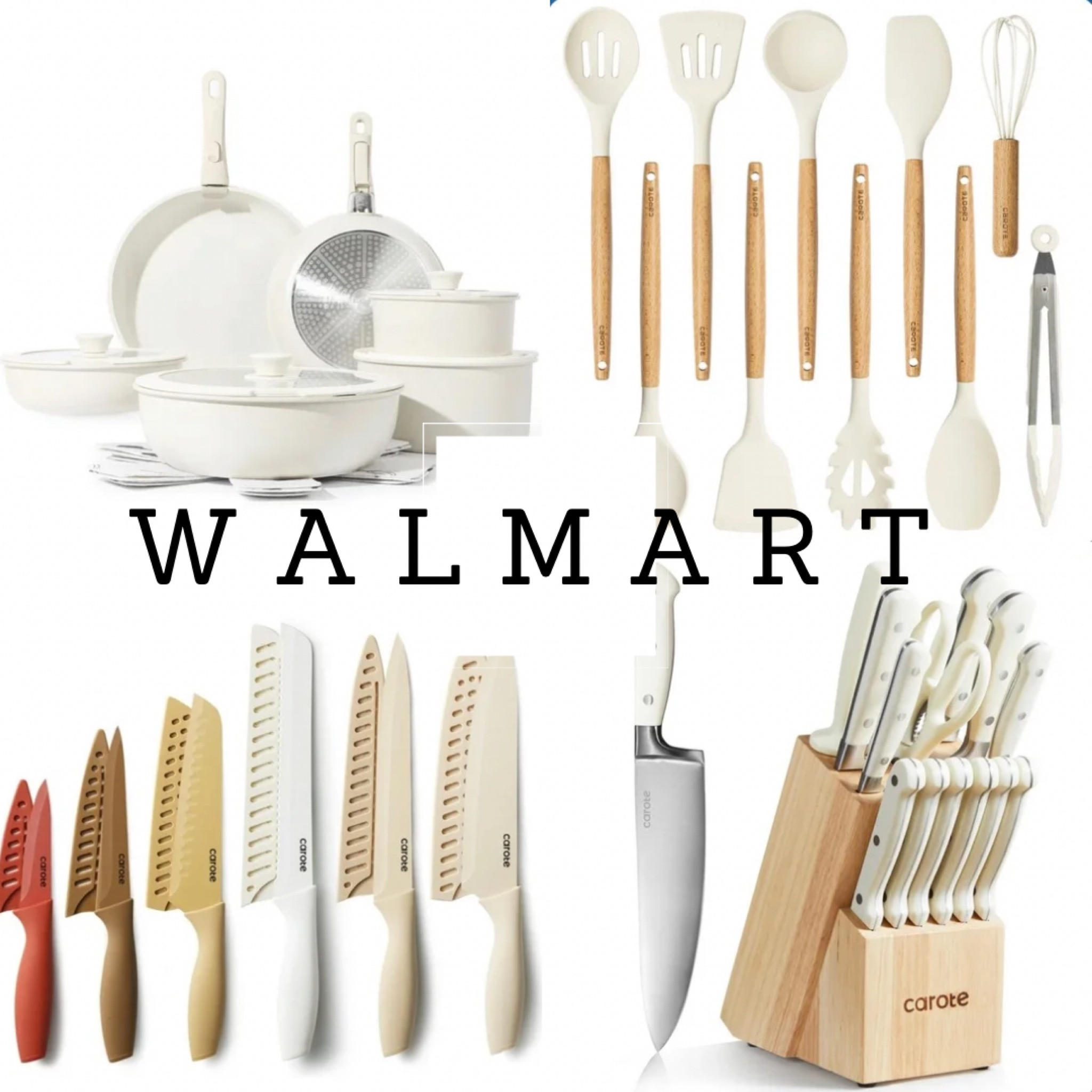 Kitchen must haves!!! 
#kitchen #knifes #pots #pans 
#walmart 

#LTKSaleAlert #LTKHome #LTKSummerSales