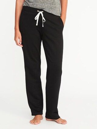 Old Navy Womens Fleece Straight-Leg Sweatpants For Women Black Size M | Old Navy US