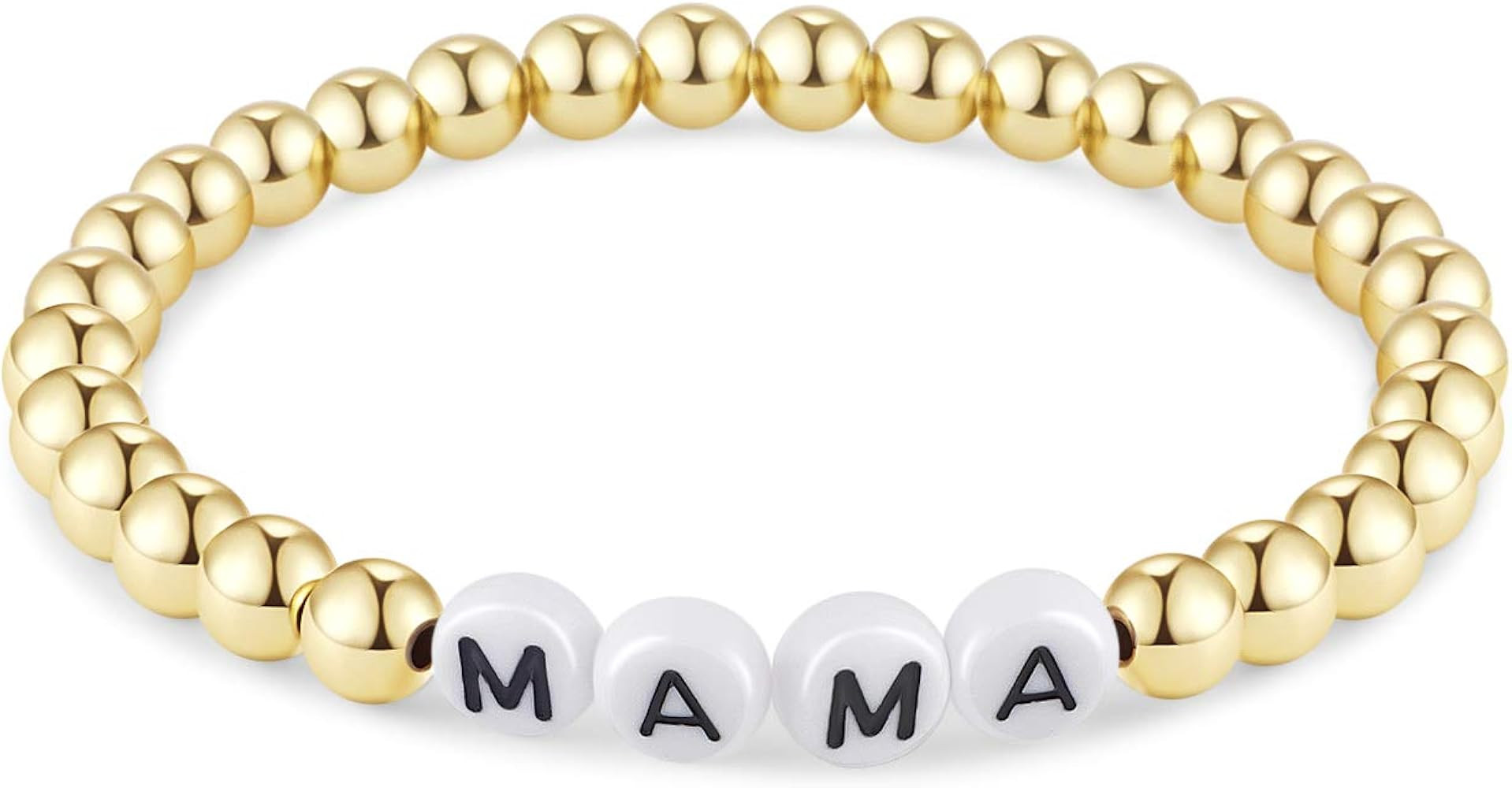 Hapuxt 14K Gold Bracelets for Women | Stretch Stacking Gold Layered Beaded Ball Bracelets Sets | Amazon (US)