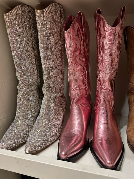 Concert and party boots! Sparkle boots. Pink boots

#LTKHoliday #LTKstyletip #LTKSeasonal