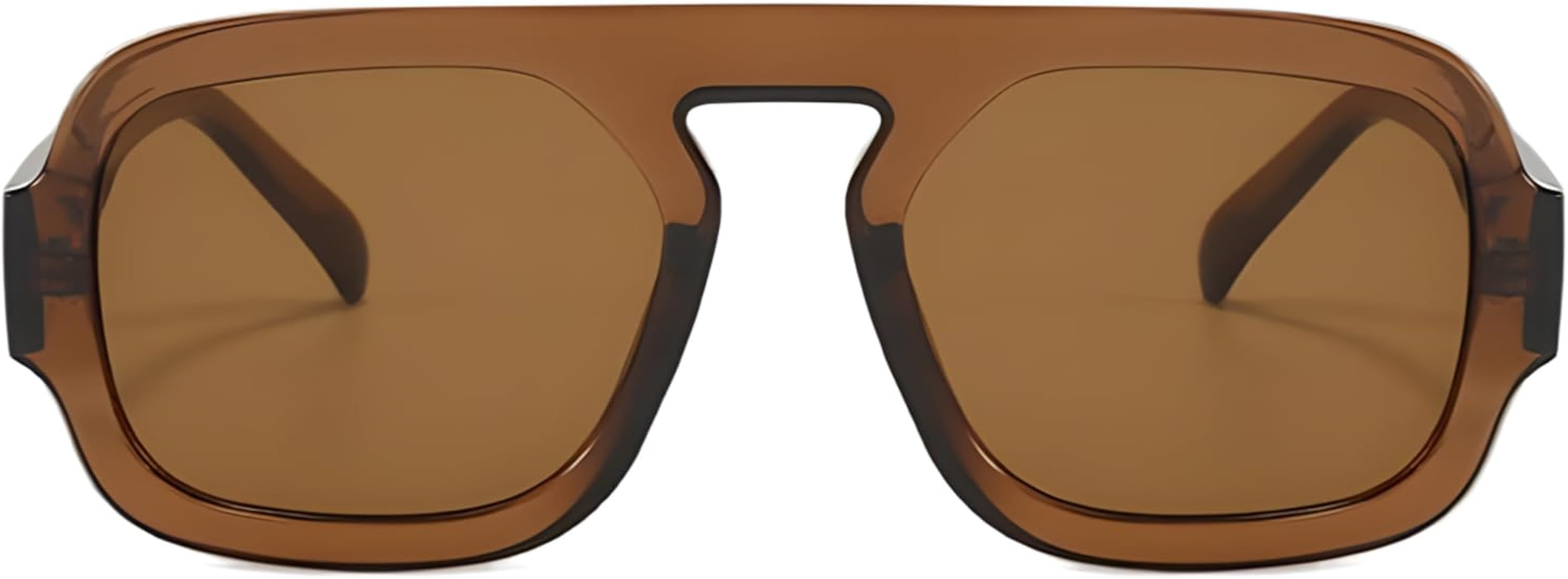 Amazon.com: ADE WU Trendy Square Sunglasses for Women,Vintage 70s Inspired Stylish Flat Top Aviat... | Amazon (US)