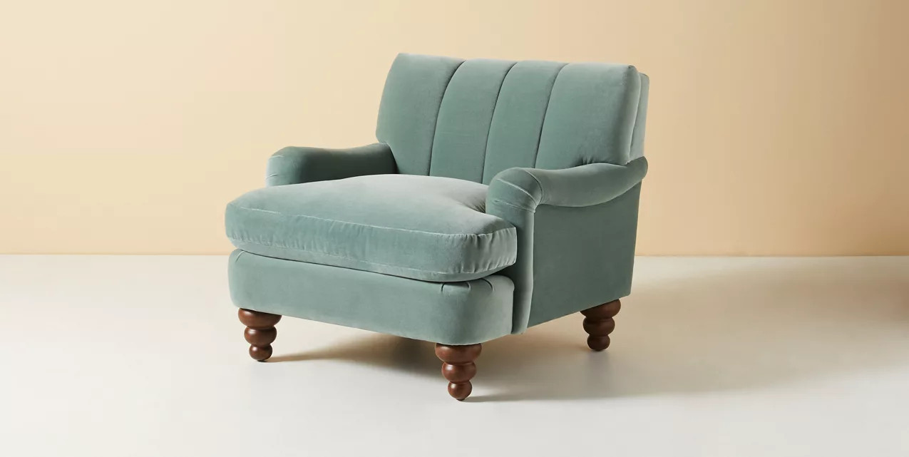 Channel-Tufted Occasional Chair | Anthropologie (US)