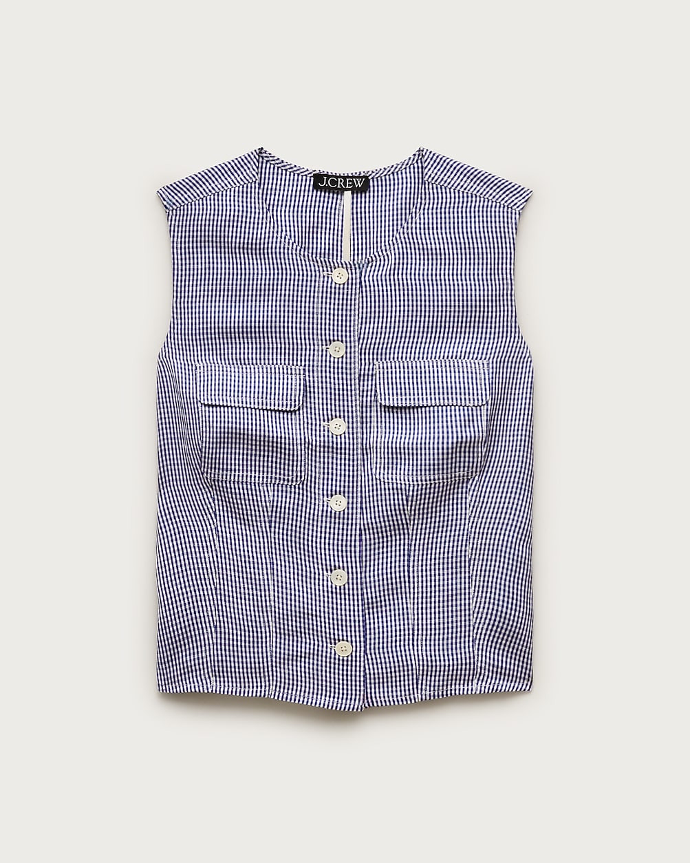 Utility top in gingham Gramercy linen blend | J. Crew US