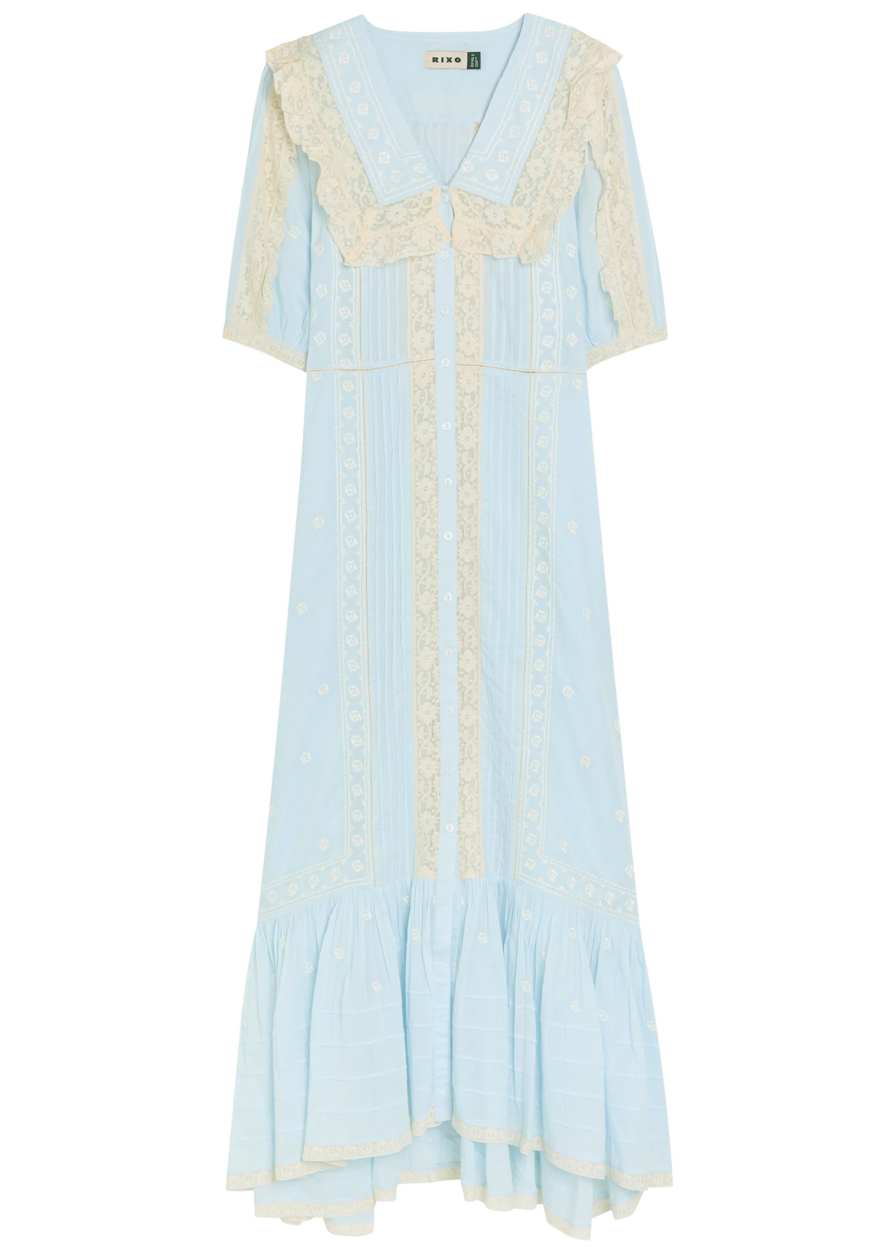 Edina lace-trim cotton midi dress | Harvey Nichols