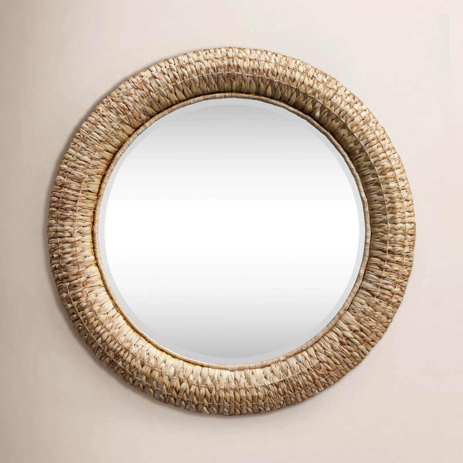Janie Seagrass Round Wall Mirror | Birch Lane