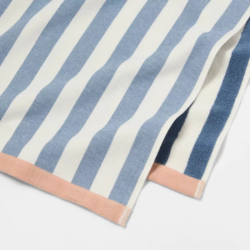 Blue Cabana Striped Jumbo Beach Towel - Threshold™ | Target
