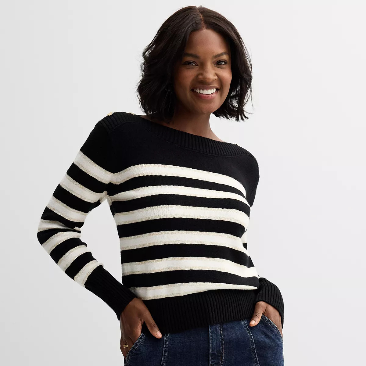 Women's Draper James Button Shoulder Sweater | Kohl's