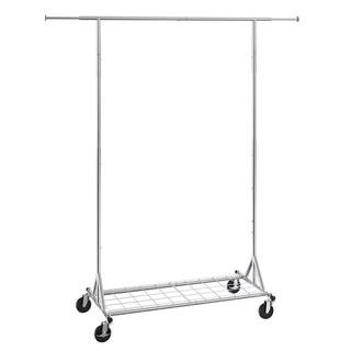 Clothes Rack with Wheels, Heavy Duty Clothing Garment Rack, Commercial Clothing Rack for Clothes ... | The Home Depot