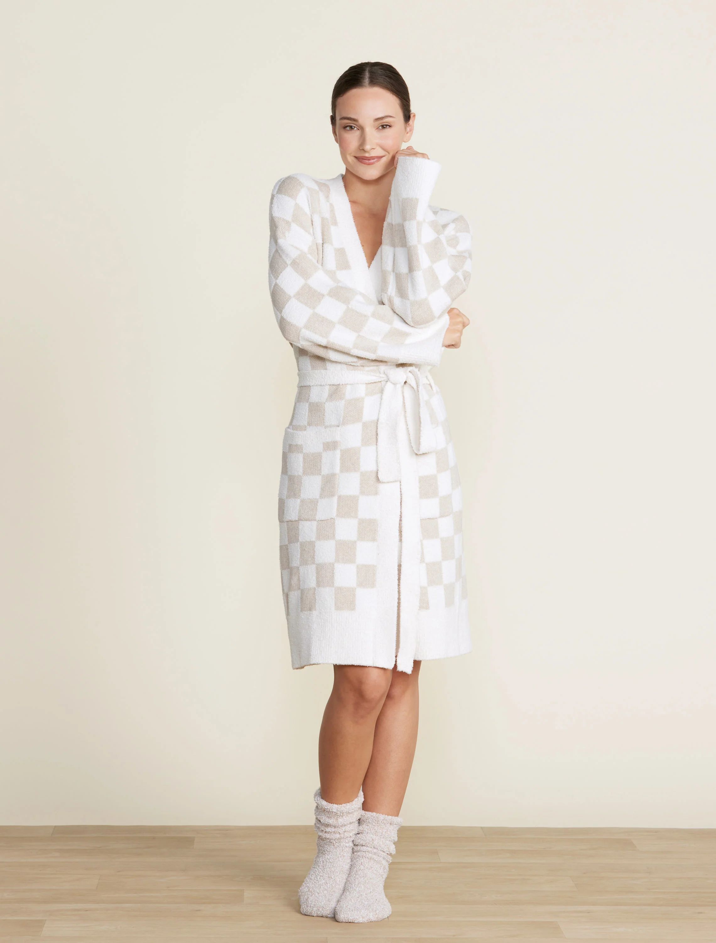 CozyChic® Cotton Checkered Robe | Barefoot Dreams