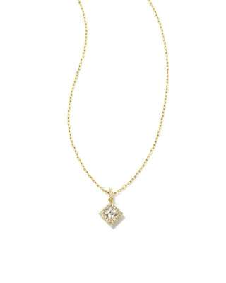 Gracie Gold Short Pendant Necklace in White Crystal | Kendra Scott | Kendra Scott