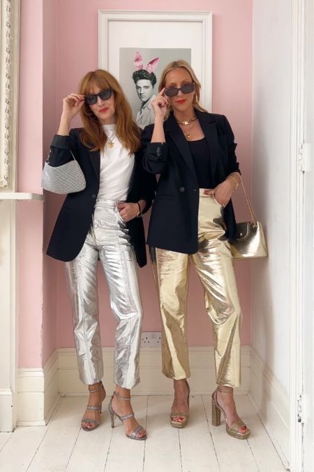 Gold and silver trousers 

#LTKunder50 #LTKshoecrush #LTKstyletip