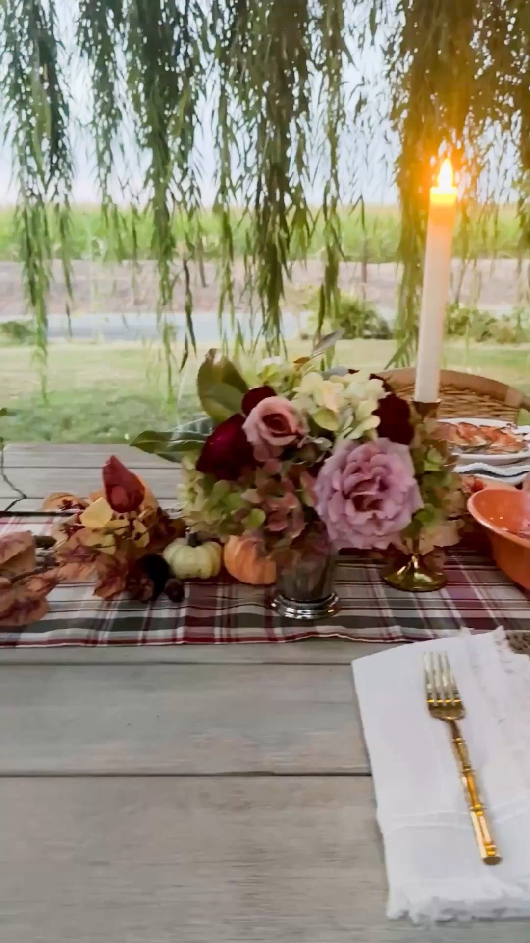 #ad My love is strong for this gorgeous fall tablescape with entertaining essentials from @Wayfair! It is perfect for your dining room or your patio. This plaid table runner will look great with muted fall pumpkins, bright orange autumn decor, and that’s just the beginning! I layered a classic fall garland on top and adorned it with a few faux pumpkins, acorns, and pinecones. This black cast iron Dutch oven is perfection! I ordered it a few years ago, and it’s still going strong! These beautiful neutral melamine plates are a must have! They look great paired with seasonal and holiday-inspired plates. 

If you’re looking to create a tablescape for a fall party, Halloween, or Thanksgiving, I hope this beautiful tablescape will inspire you to create one of your own! #wayfair #wayfairpartner

#LTKSeasonal #LTKdayinmylife #LTKHome