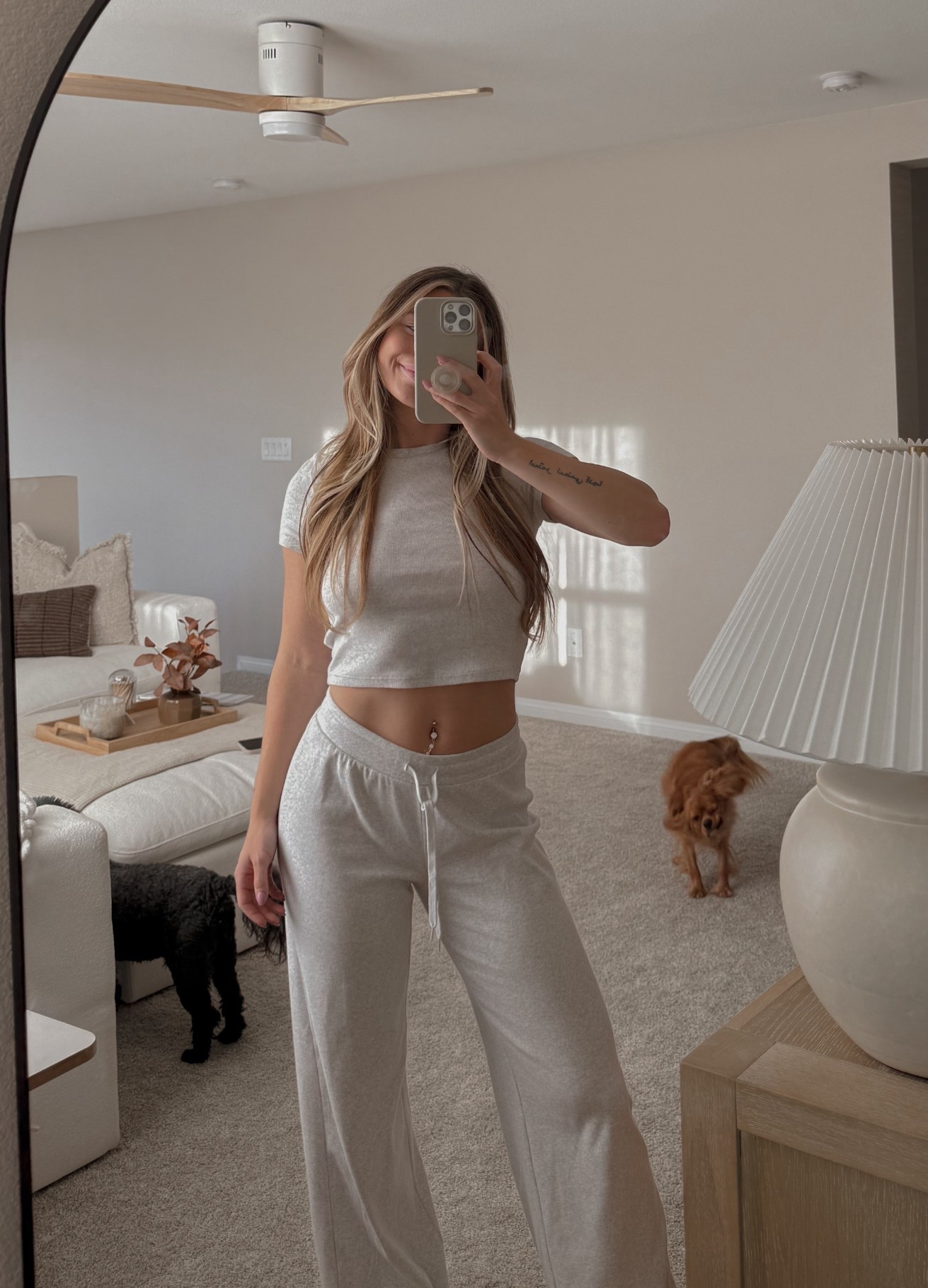 Wearing a S top & bottom! 