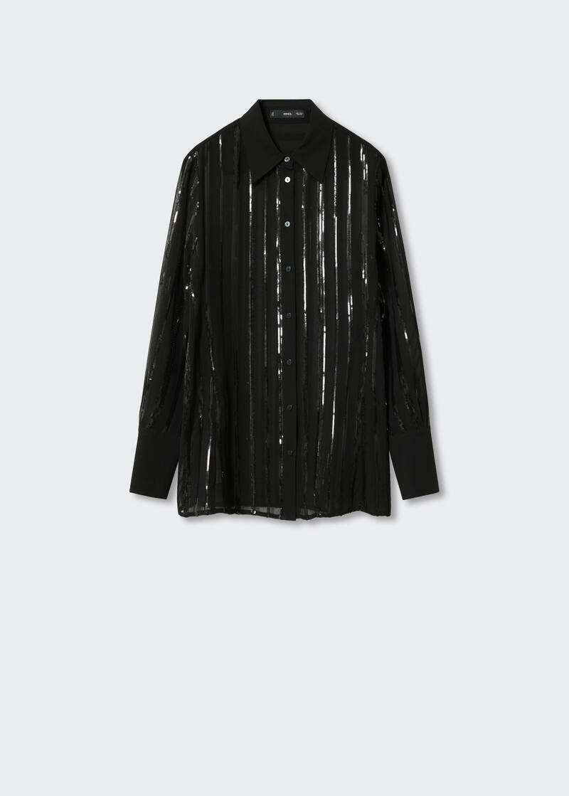 Sequin shirt | MANGO (US)