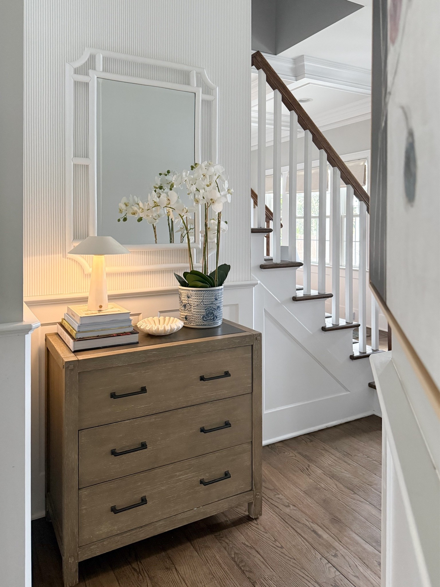 A table lamp is one of my favorite ways to make an entry feel warm and welcoming. This one has the prettiest soft glow in the evenings and doubles as a beautiful decorative piece during the day. Table lamp, entryway decor, layered lighting, ceramic lamp, home styling, neutral home decor, foyer ideas, home lighting, timeless interiors, GirlOnTheHudson

#LTKHome