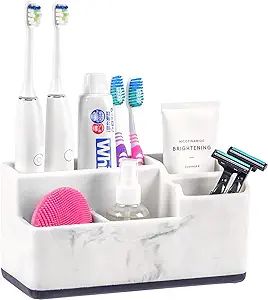 Vitviti Toothbrush Holder for Bathroom, Bathroom Storage Organizer, Small Counter Stand Accessori... | Amazon (US)