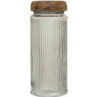 Large Glass Storage Jar with Mango Wood Lid | La Redoute (UK)