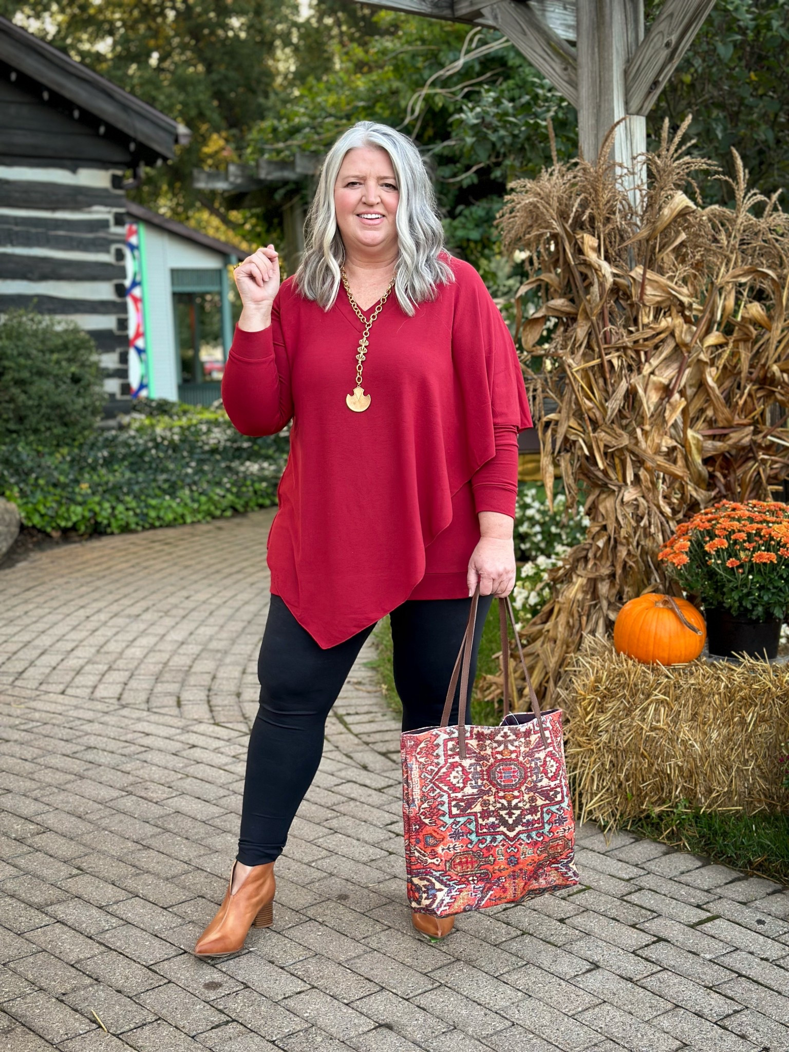 Wearing a 1X in both pieces but available in misses, petite, and plus sizes. 

Measurements for size reference:
5’5” || Bust 44” || Waist 40” || Hip 52” 

#LTKPlusSize #LTKOver40 #LTKMidsize