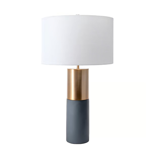 Brass 24-inch Iron Column Table Lamp | Rugs USA