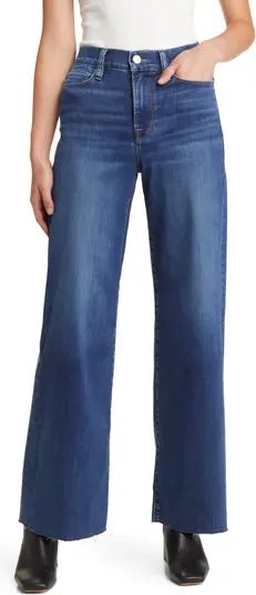 FRAME Le Slim Palazzo Raw Hem High Waist Wide Leg Jeans | Nordstrom | Nordstrom