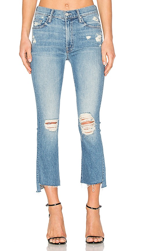 MOTHER Insider Crop Step Fray in Hijacking The Runway | Revolve Clothing