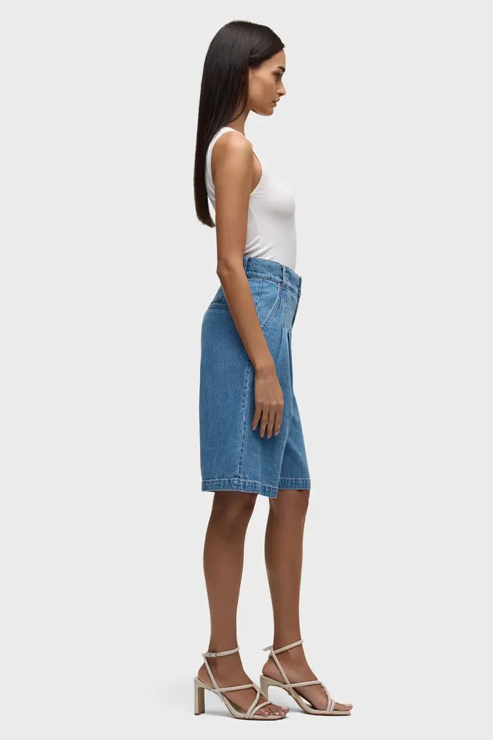 clean front pleated bermuda short | Nordstrom