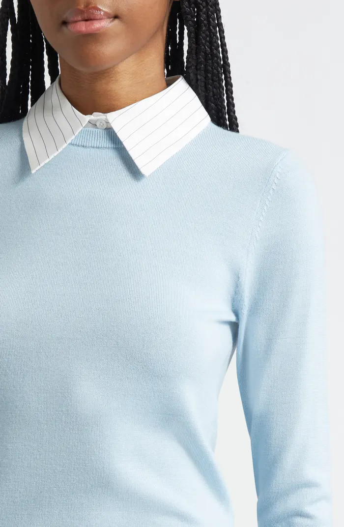 Porla Collar Stretch Wool Sweater | Nordstrom