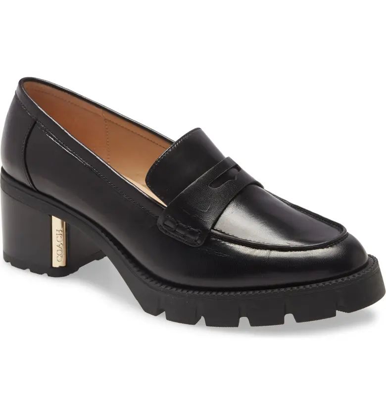 Cora Block Heel Penny Loafer | Nordstrom