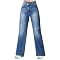 Genleck Women Crossover Wide Leg Jeans – Stretch Baggy Jeans High Waisted Trendy Boyfriend Jean... | Amazon (US)