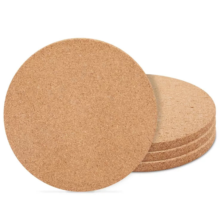 Juvale Set of 4 Round Hot Pads for Countertops and Kitchen, Cork Trivets for Hot Dishes, 9 Inches | Target