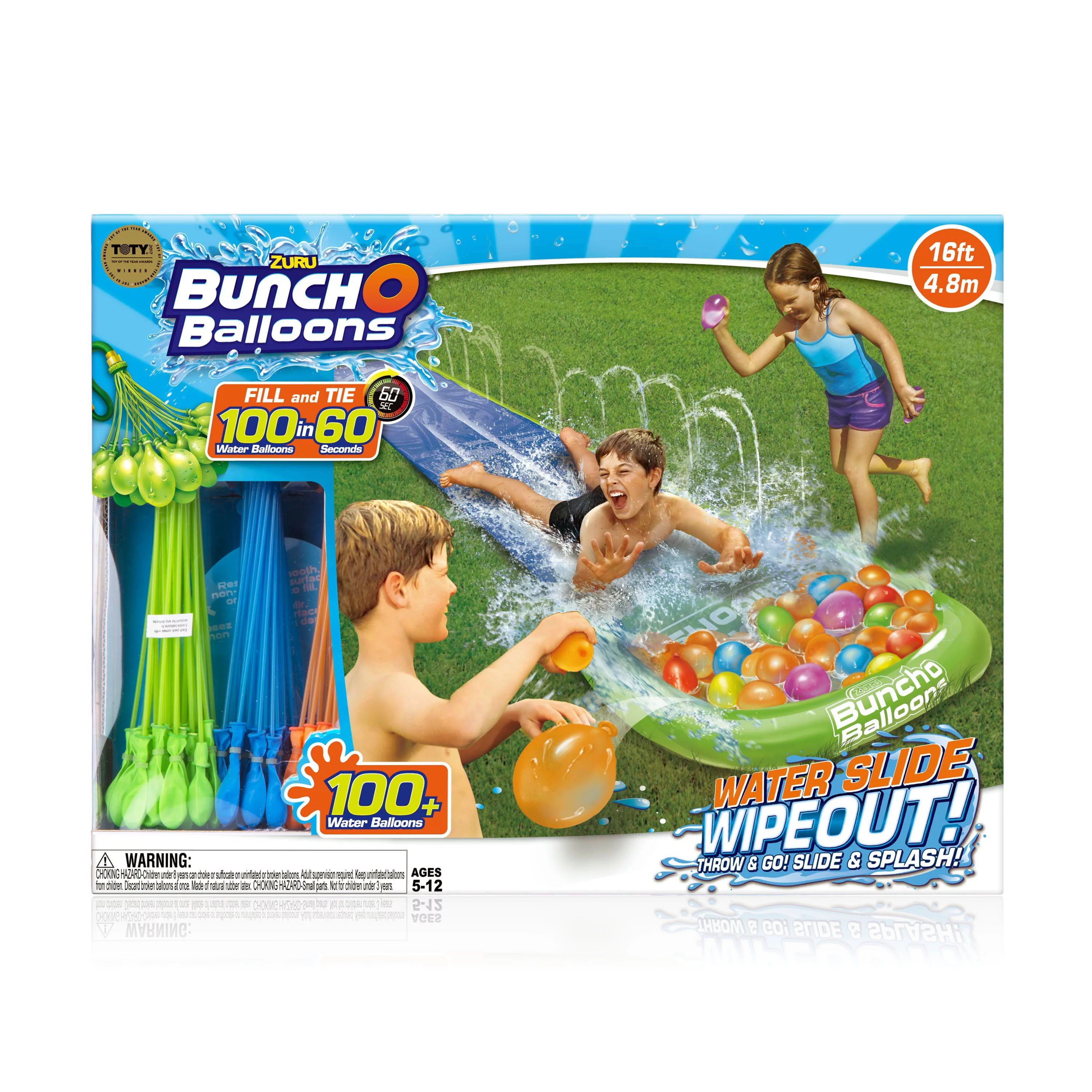 Bunch O Balloons Water Slide Wipeout (1x Lane) by ZURU | Walmart (US)