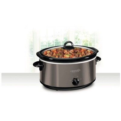 Crock Pot 6qt Manual Slow Cooker - Black/Stainless Steel | Target