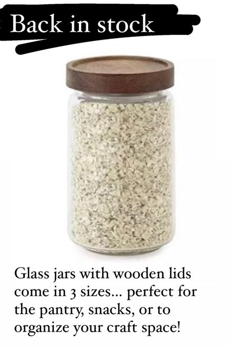 Glass jars come in three sizes and perfect for organizing your pantry or craft space 

#LTKfamily #LTKsalealert #LTKhome