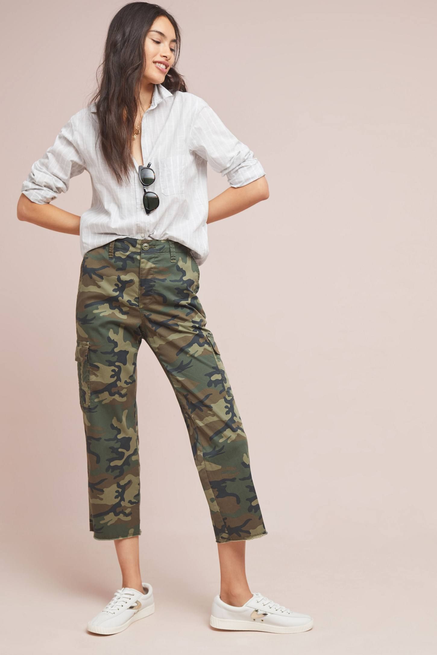 Cropped Camo Pants | Anthropologie (US)