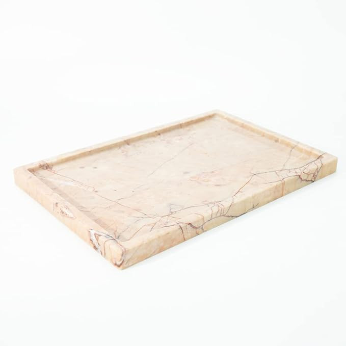 Real Luxurious Natural Marble Vanity Tray Genuine Marble Storage Tray for Home Decor Stone Tray f... | Amazon (US)