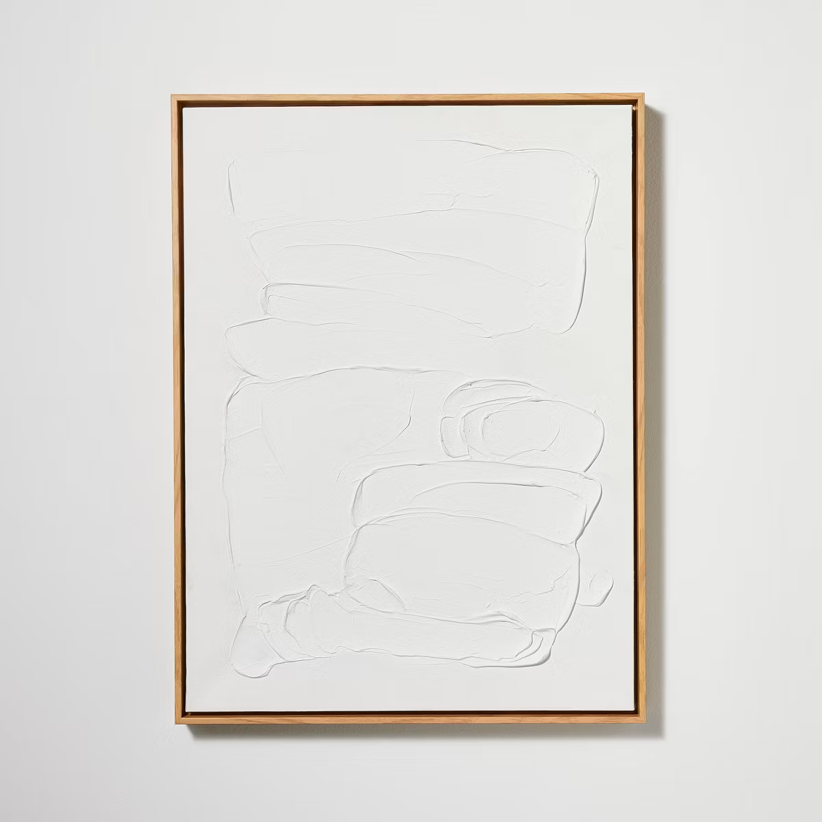 18" x 24" Flow Framed Embellished Canvas Light Wood White - Threshold™ designed with Studio McG... | Target