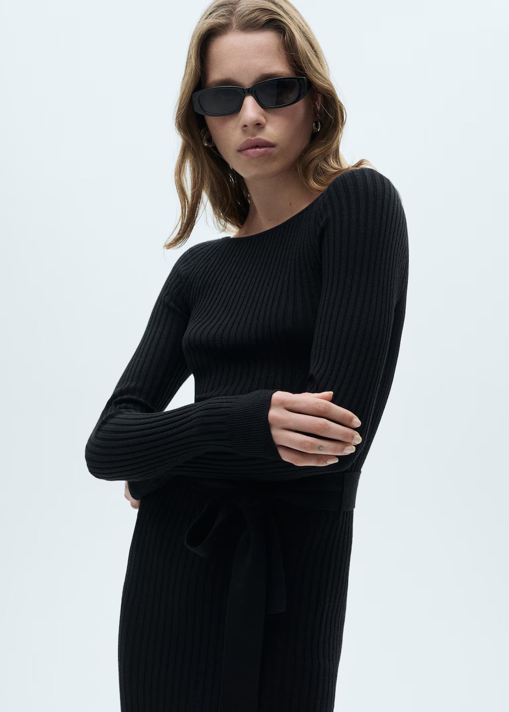 Ribbed knit dress | Mango Canada