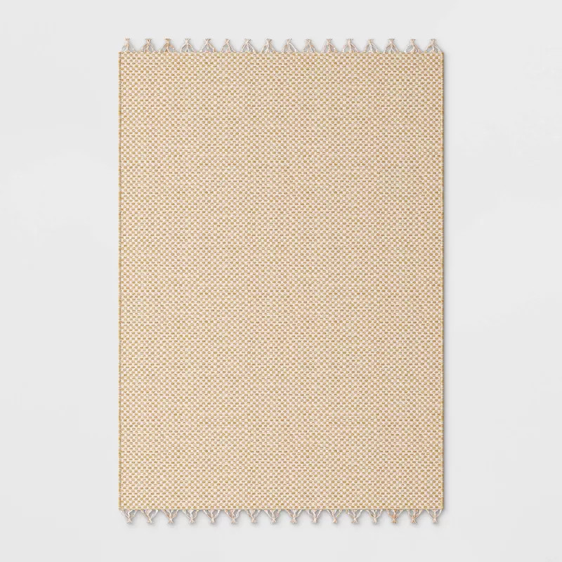 Powerloom Woven Tapestry with Fringe Outdoor Rug Neutral - Threshold™ designed with Studio McGe... | Target