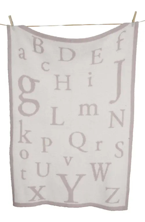 barefoot dreams 'CozyChic® ABC' Blanket in Stone/cream at Nordstrom | Nordstrom