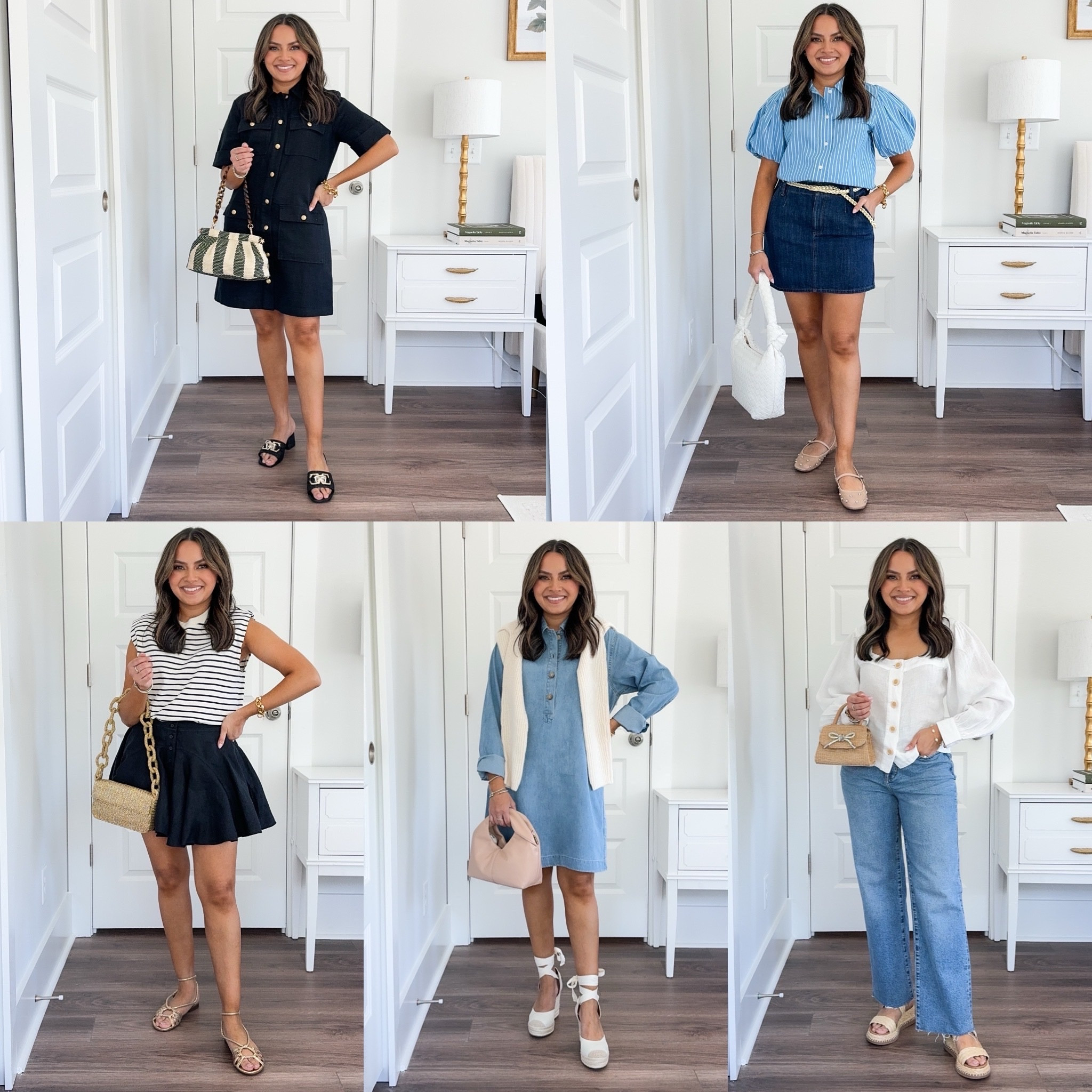 Black linen shirtdress size 0 TTS 
Black mules size 5 TTS 

Blue and white strip 00 TTS 
Denim mini skirt size 26 TTS 
Belt from Jcrew sold out, but similar linked 
Ballet flats size 5 TTS 

Black and white stripe tank top size XS TTS 
Black linen mini skirt size 2 TTS 
Sandals size 5 TTS 

Denim dress size XS - sized up a size for a more comfortable fit 
Lace up platforms size 5 TTS 

White square neck top size XXS TTS 
Denim size 26 petite TTS 
Beige platform shoes size 5 TTS 

Spring outfits 
Spring dress 
Spring style 
Workwear 
Spring Office Outfit 

Honey Sweet Petite 
Honeysweetpetite Black linen shirtdress size 0 TTS 
Black mules size 5 TTS 

Blue and white strip 00 TTS 
Denim mini skirt size 26 TTS 
Belt from Jcrew sold out, but similar linked 
Ballet flats size 5 TTS 

Black and white stripe tank top size XS TTS 
Black linen mini skirt size 2 TTS 
Sandals size 5 TTS 

Denim dress size XS - sized up a size for a more comfortable fit 
Lace up platforms size 5 TTS 

White square neck top size XXS TTS 
Denim size 26 petite TTS 
Beige platform shoes size 5 TTS 

Spring outfits 
Spring dress 
Spring style 
Workwear 
Spring Office Outfit 

Honey Sweet Petite 
Honeysweetpetite

#LTKsalealert #LTKstyletip #LTKxTarget