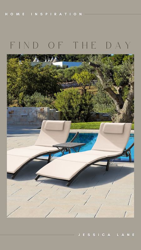 Find of the day from Walmart home. Poolside lounge chairs and table set.Walmart home, Walmart patio, pool furniture, pool lounge chair, outdoor lounge chair, find of the day

#LTKHome #LTKSeasonal #LTKSummerSales