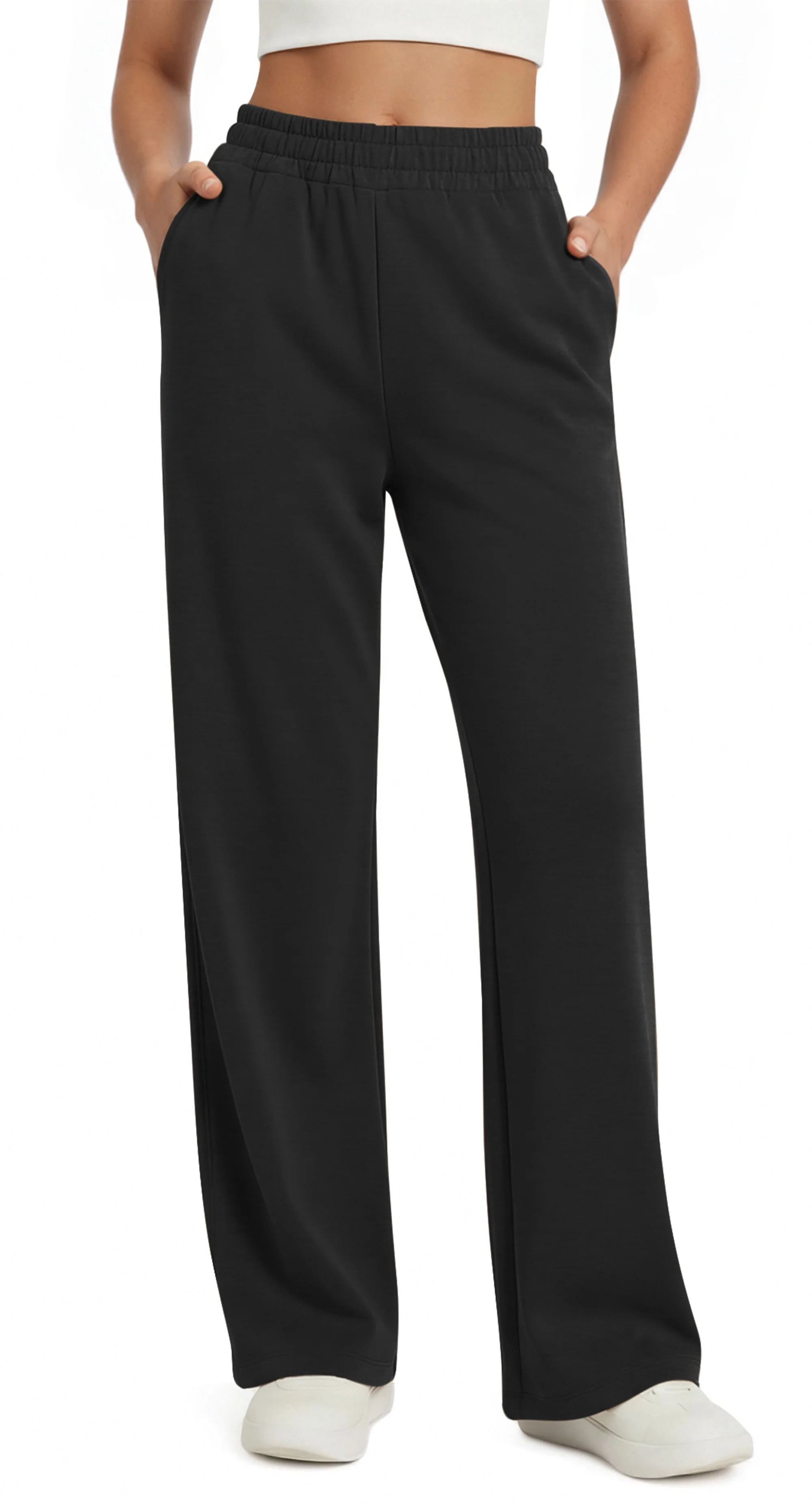 Fantaslook Womens Wide Leg Pants with Pockets High Waisted Casual Lounge Pants Work Office Pants | Walmart (US)