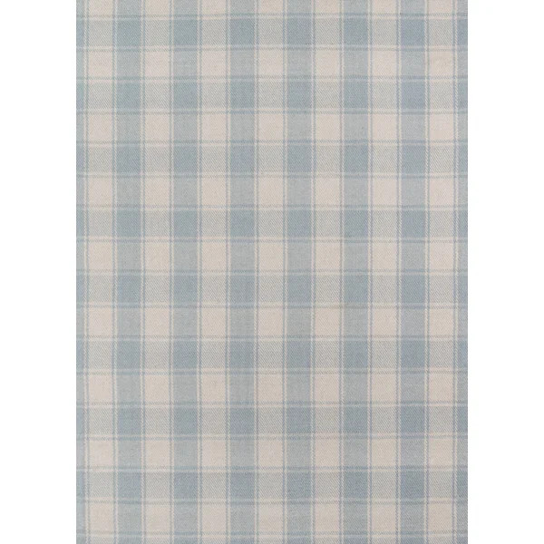 Plaid Hand-Woven Flatweave Wool Light Blue Area Rug | Perigold