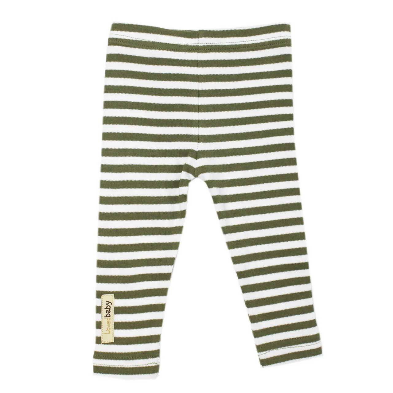 Organic Leggings in Sage-White | L'ovedbaby
