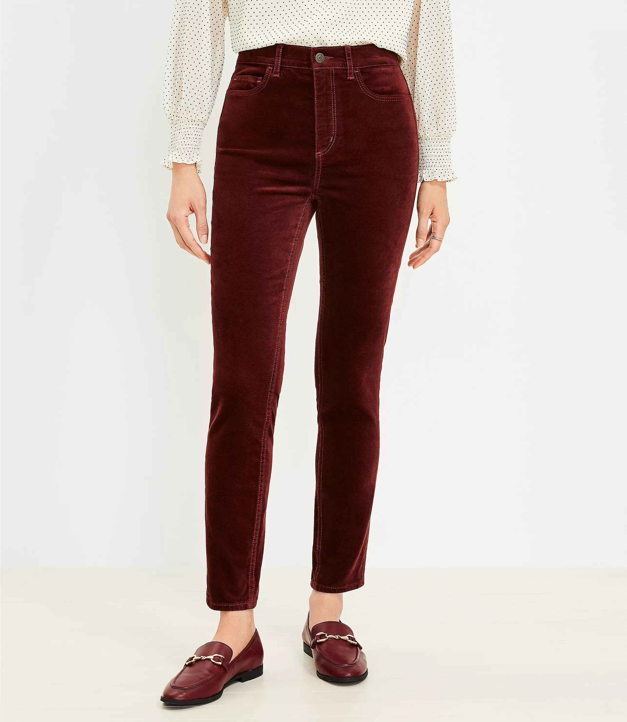 Curvy Velvet Skinny Pants | LOFT