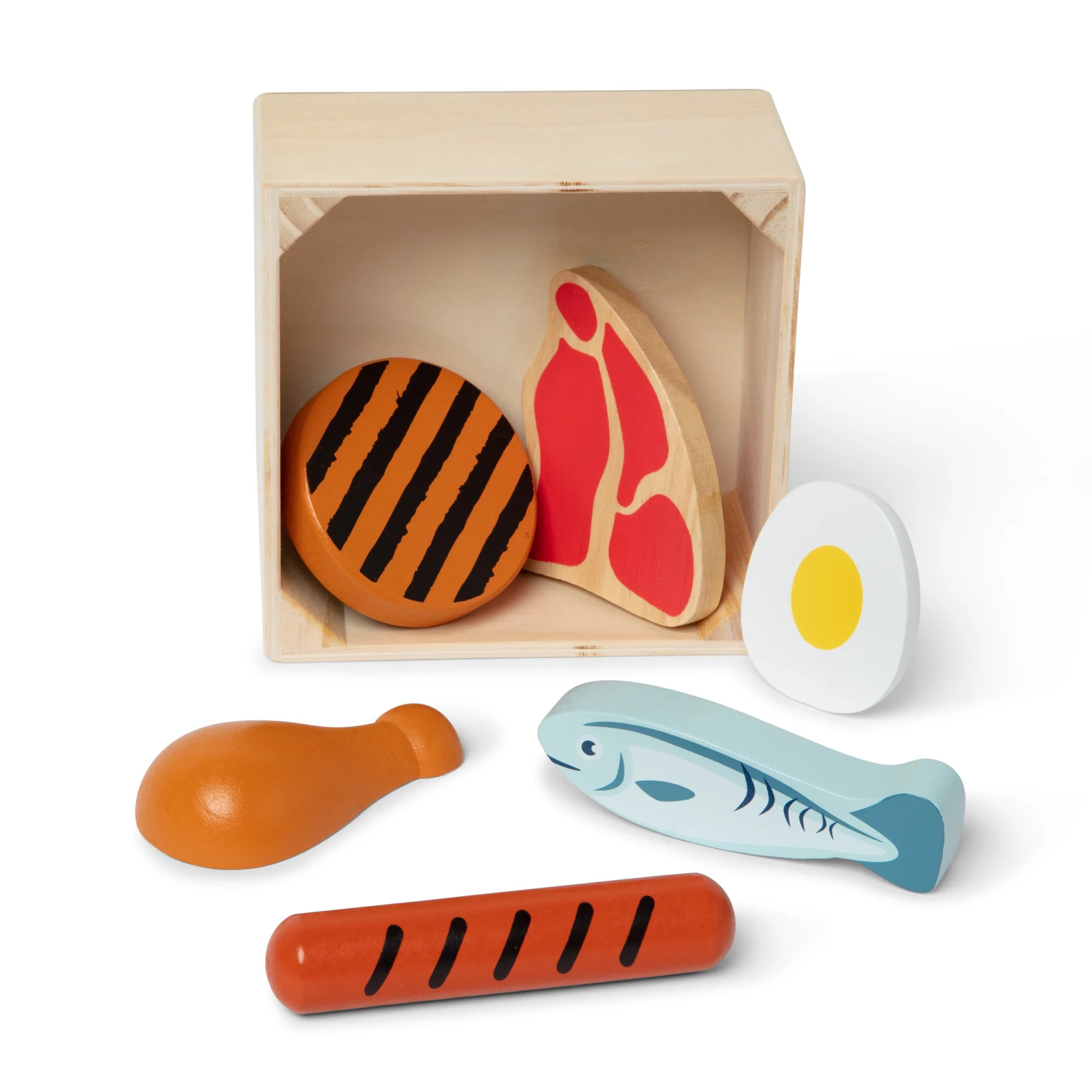 Melissa & Doug Wooden Food Groups Play Food Set – Protein - FSC-Certified Materials | Walmart (US)