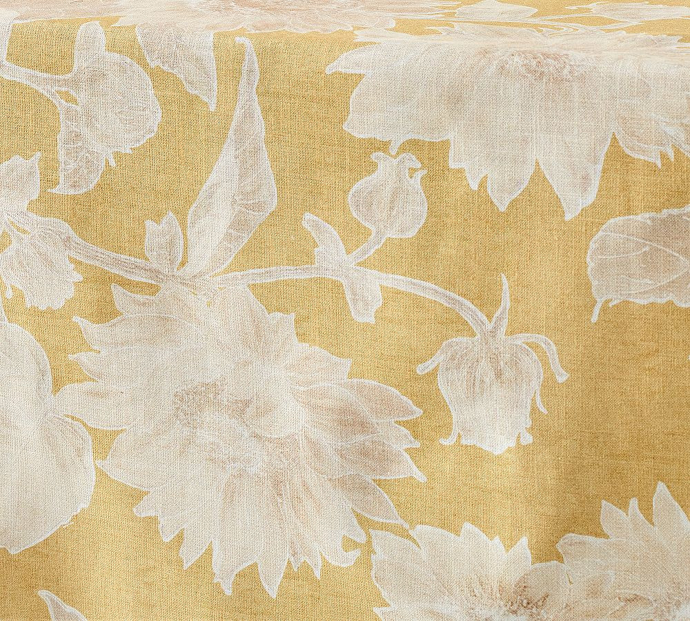 Sunflower Botanical Organic Cotton Tablecloth | Pottery Barn (US)