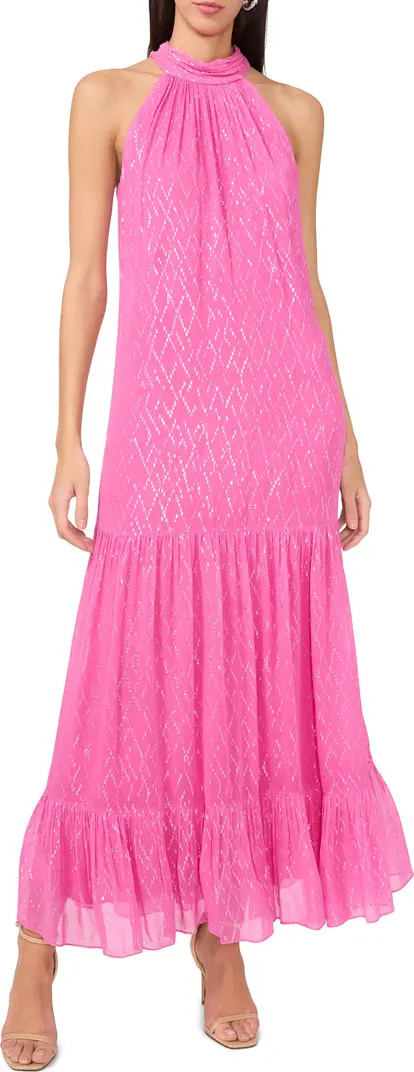 CeCe Metallic Sparkle Tiered Maxi Dress | Nordstromrack | Nordstrom Rack